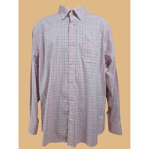 Southern Tide Men's Intercoastal Performance Shirt Large Pink Plaid Nylon/Spande